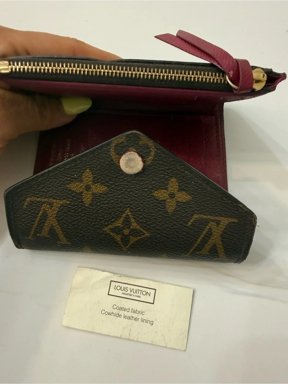 Louis Vuitton Monogram Envelope Compact Wallet in Brown and Gold